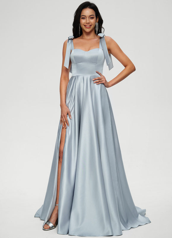 Robe Trapèze Ciel Satiné Chic