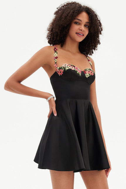 Robe Trapèze Vogue Satin Éclat - gallery 1