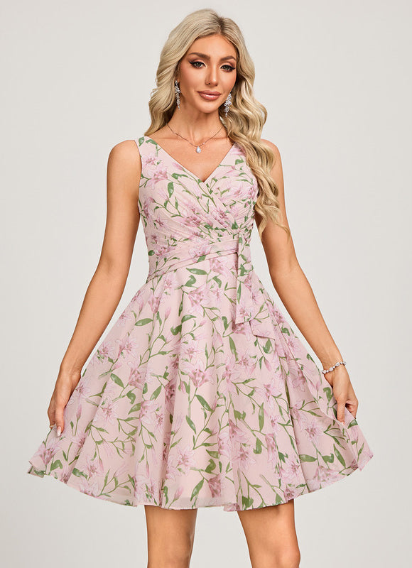 Robe Trapèze Vague Marine