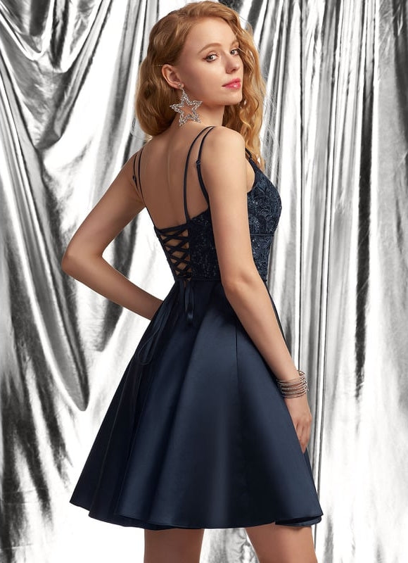 Robe Trapèze Rêve Rosé Satiné - gallery 2