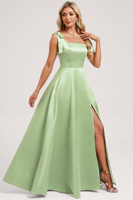 Robe Trapèze Satinée Asymétrique - gallery 1