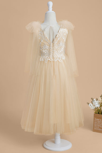 Robe Trapèze Tulle Écru - gallery 3