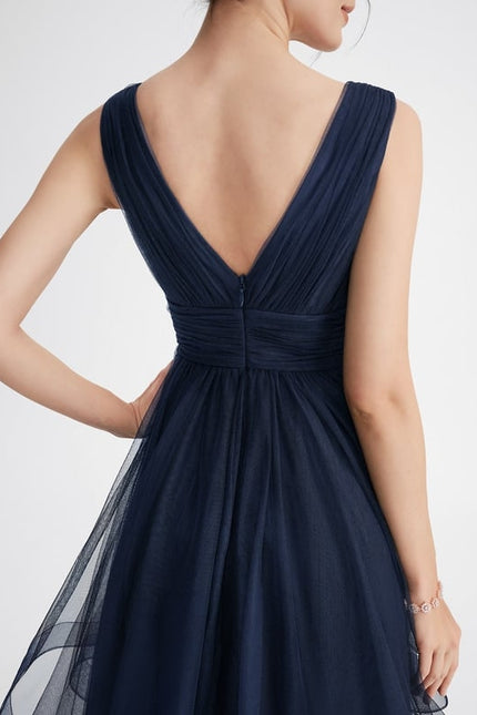 Robe Trapèze Bleue Marine Festive - gallery 5