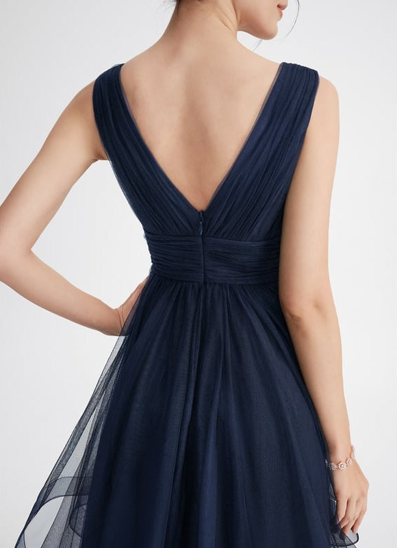 Robe Trapèze Bleue Marine Festive - gallery 5