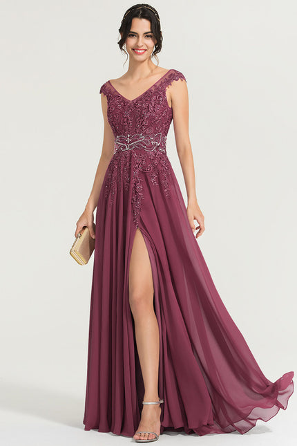 Robe Trapèze Aubergine Élégante
