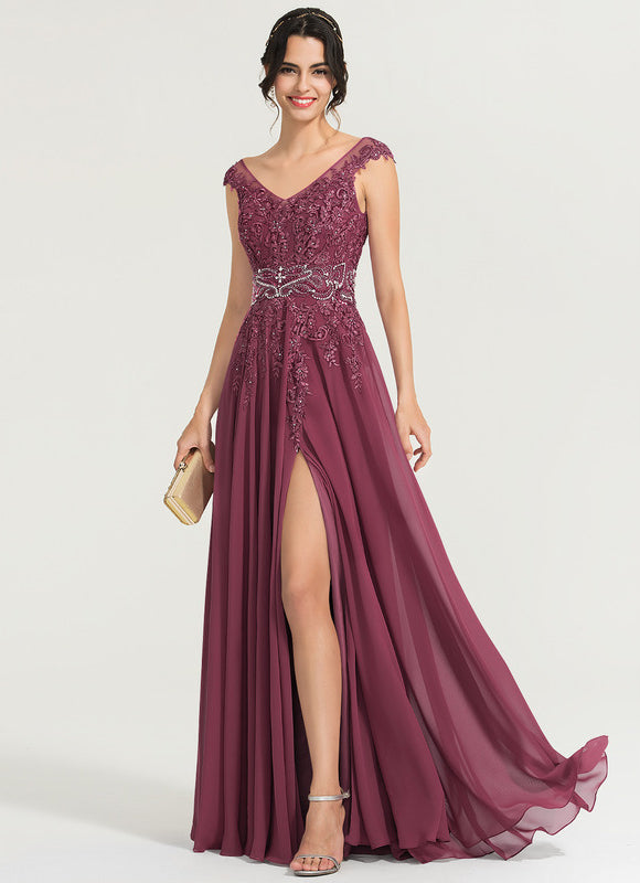 Robe Trapèze Aubergine Élégante