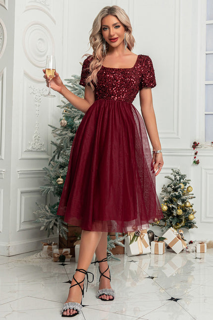 Robe Trapèze Rubis Lumineux - gallery 5