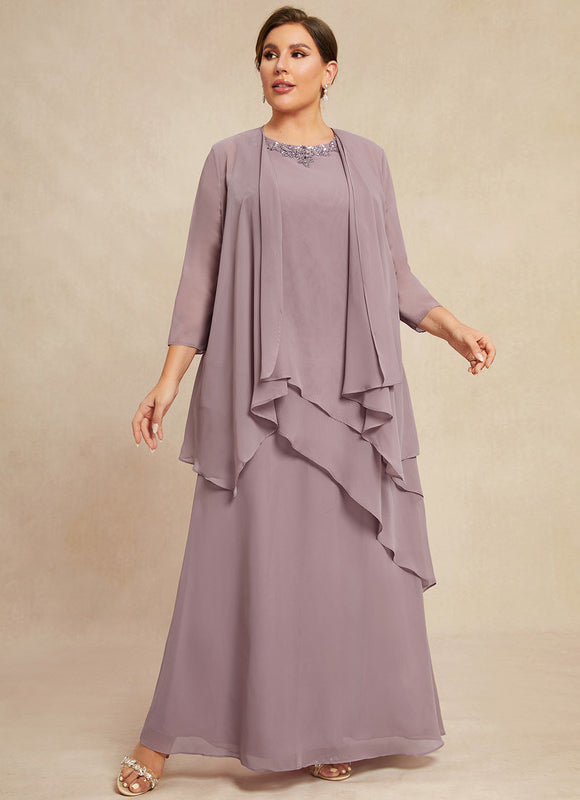 Robe Trapèze Bleue Marine Longue Avec Perles - gallery 9