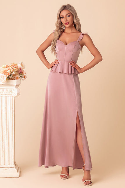 Robe Trapèze Satin Chic Maxi