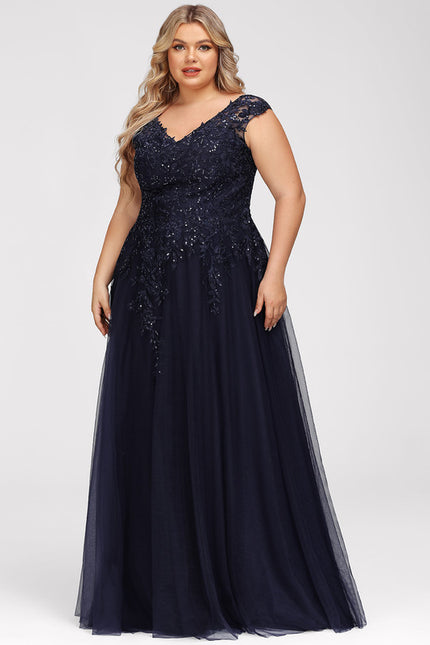 Robe Trapèze Élégance Grise Tulle - gallery 9