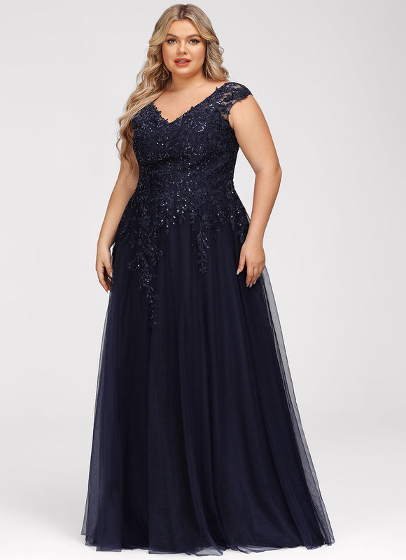 Robe Trapèze Élégance Grise Tulle - gallery 9