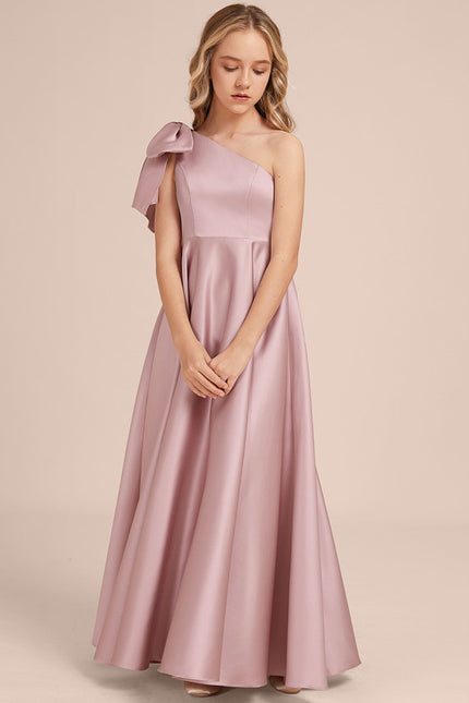 Robe Trapèze Asymétrique Rosée - gallery 2