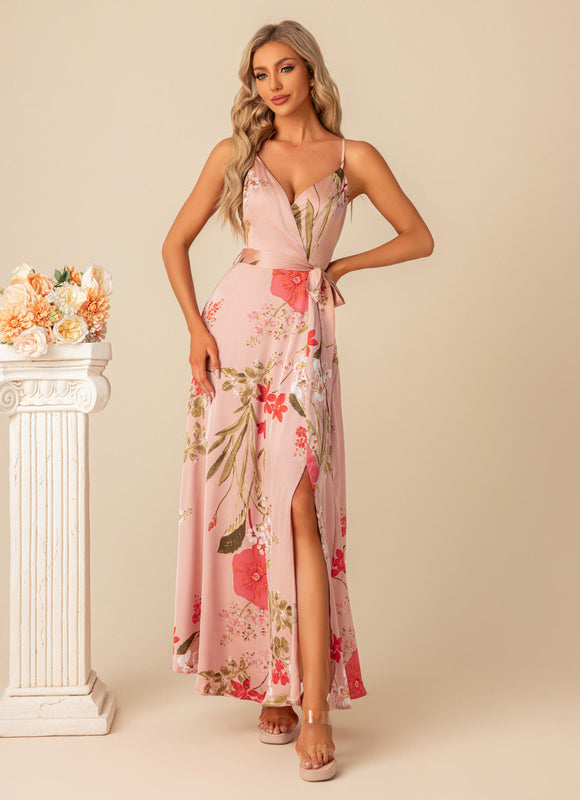 Robe Trapèze Floral Satinée - gallery 1