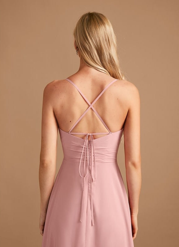 Robe Trapèze Longue Beige Élégante - gallery 6