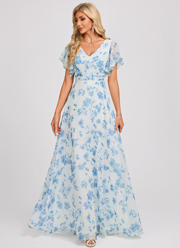 Robe Trapèze Mousseline Fendue - gallery 3