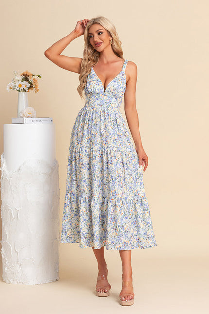 Robe Trapèze Rêve Azur Évasé - gallery 3
