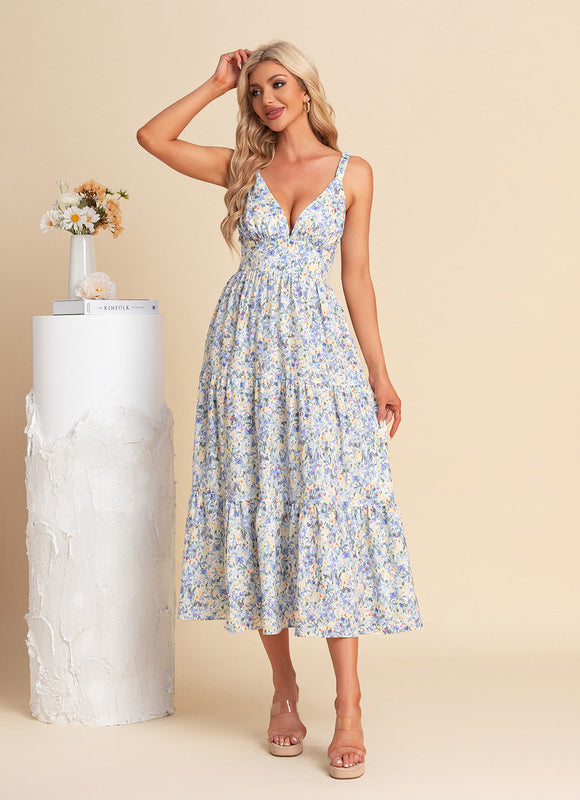 Robe Trapèze Rêve Azur Évasé - gallery 3