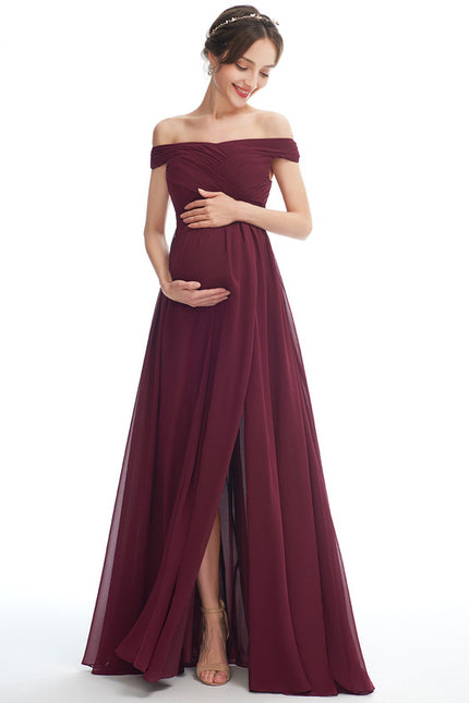 Robe Trapèze Rouge Velours Éthéré - gallery 4
