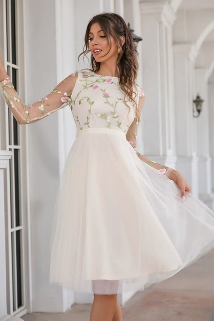 Robe Trapèze Éclat De Fleurs - gallery 5