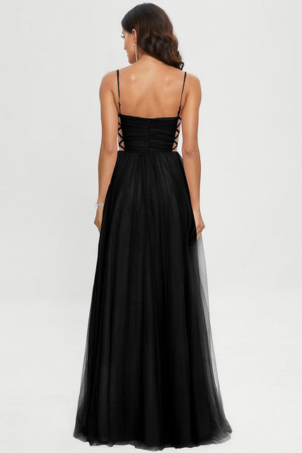 Robe Trapèze Noir Éclipsant - gallery 1
