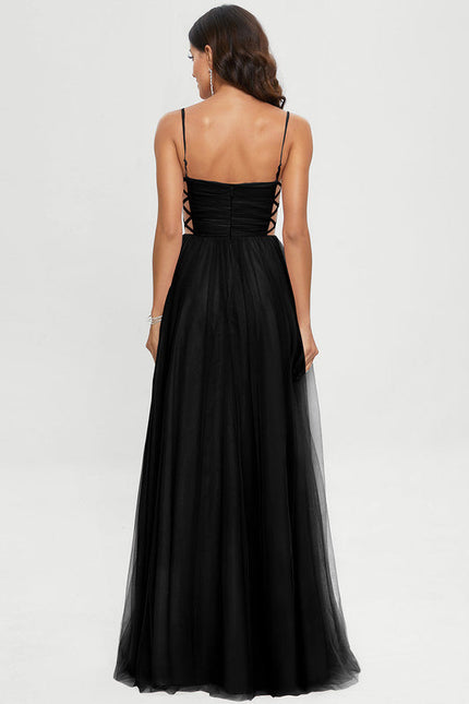 Robe Trapèze Noir Éclipsant - gallery 1