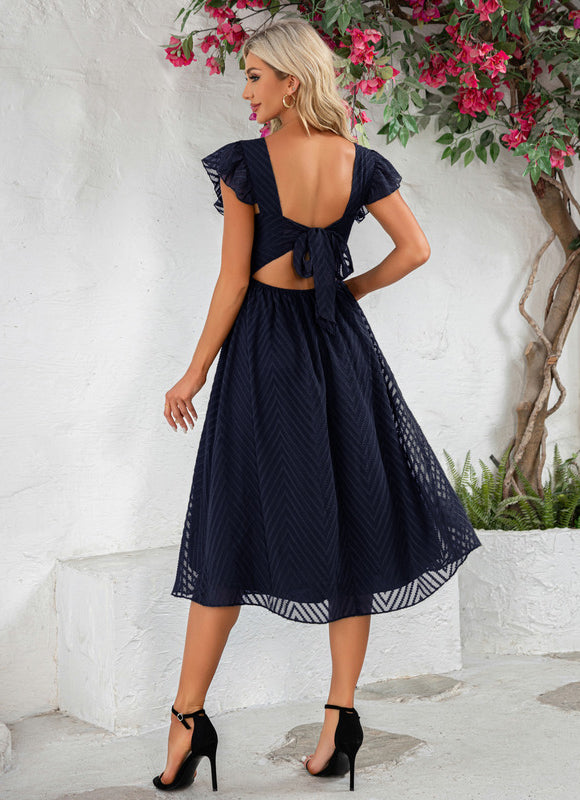 Robe Trapèze Feuille Émeraude - gallery 8