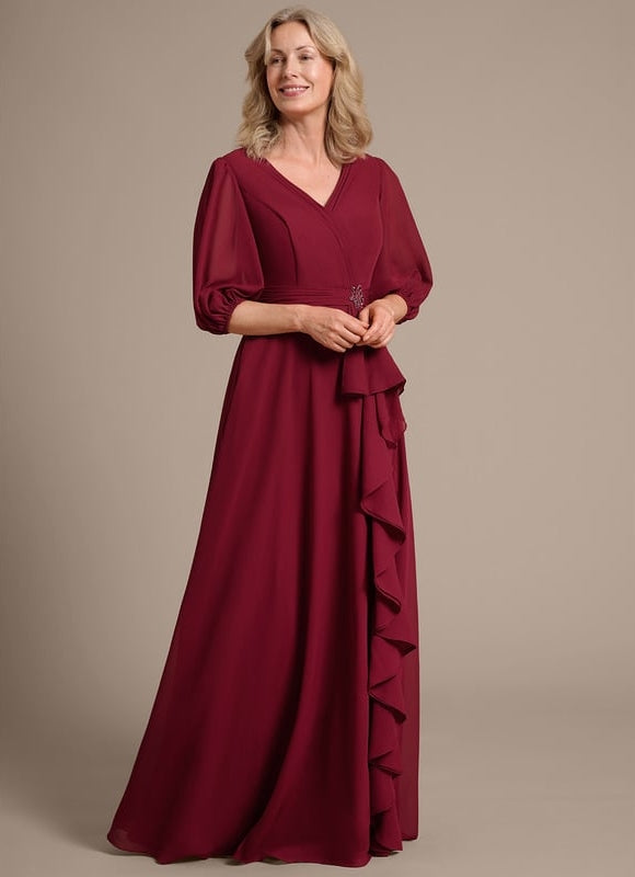 Robe Trapèze Rouge Élégant - gallery 5