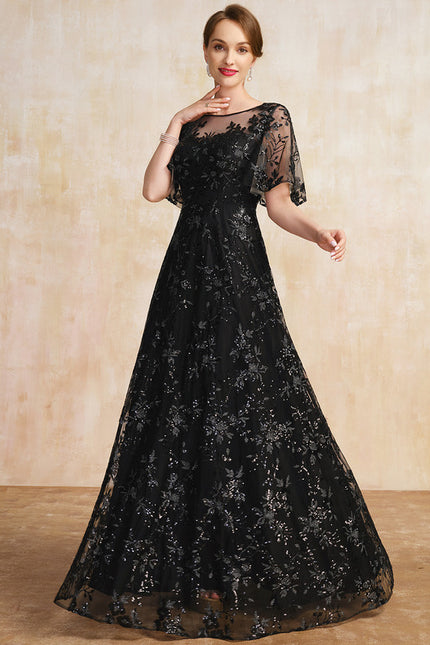 Robe Trapèze Noire Pailletée