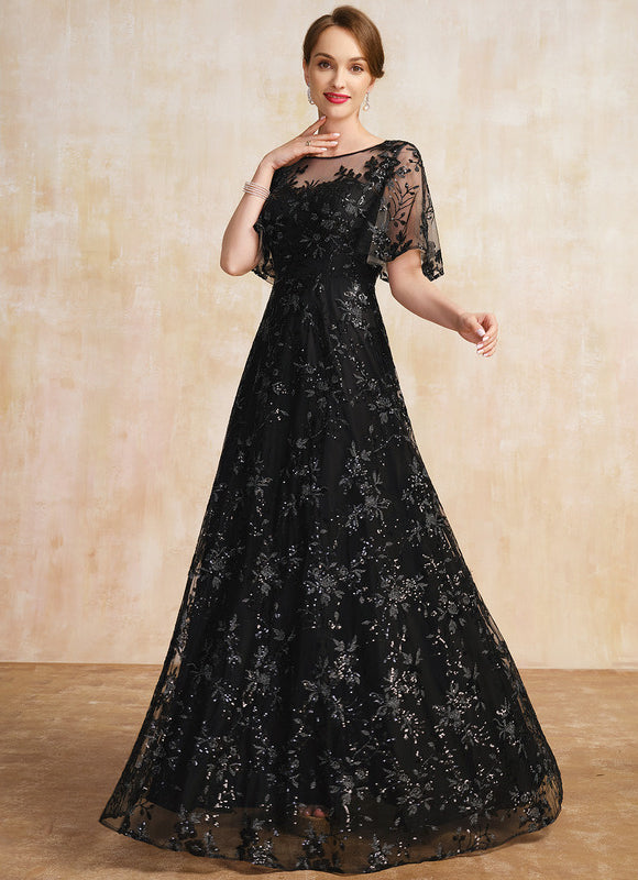 Robe Trapèze Noire Pailletée