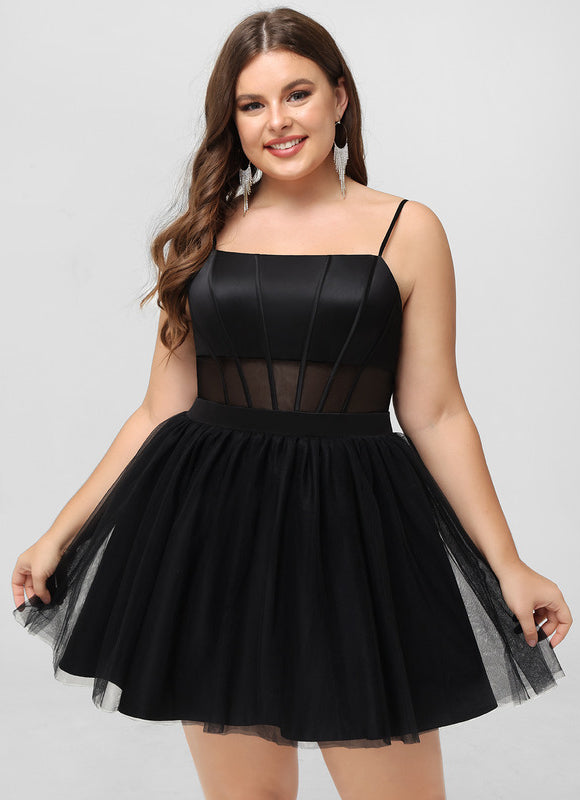 Robe Trapèze Ébène Étoilée - gallery 9