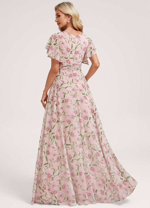 Robe Trapèze Mousseline Fendue - gallery 5