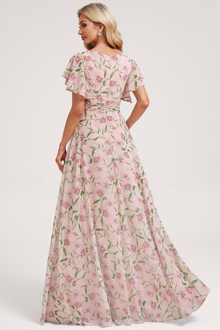 Robe Trapèze Mousseline Fendue - gallery 5