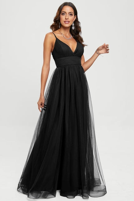 Robe Trapèze Tulle Azur Éthéré - gallery 5