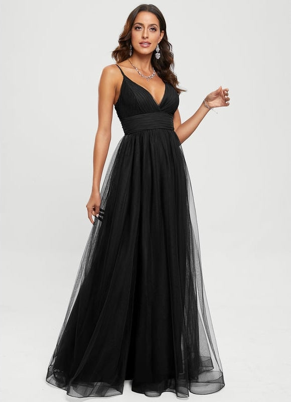 Robe Trapèze Tulle Azur Éthéré - gallery 5