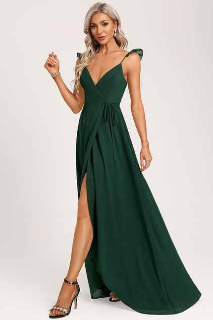 Robe Trapèze Aérienne Vert Pâle - gallery 2