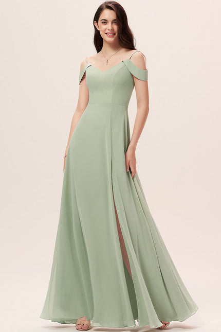 Robe Trapèze Longue Beige Élégante - gallery 4