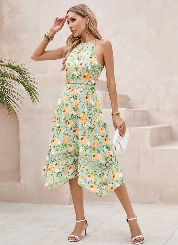 Robe Trapèze Élégance Tropicale - gallery 1