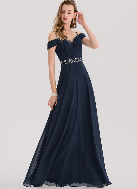 Robe Trapèze Bleu Marine Élégante