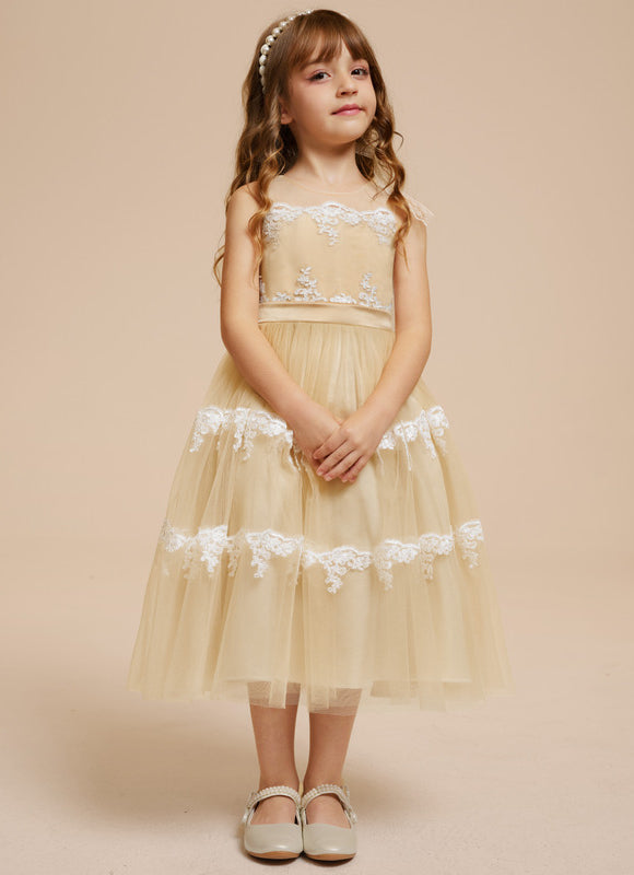 Robe Trapèze Rêve Doré Éthéré - gallery 9