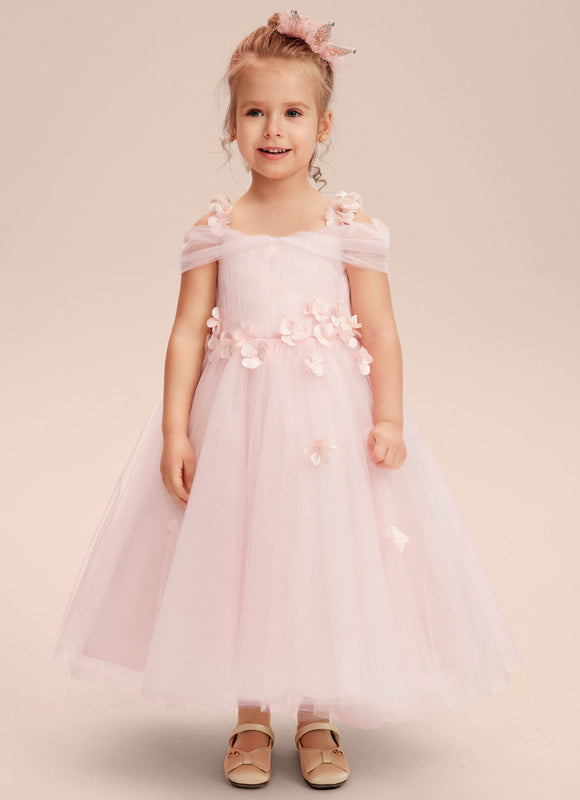 Robe Trapèze Rose Pastel À Fleurs 3D