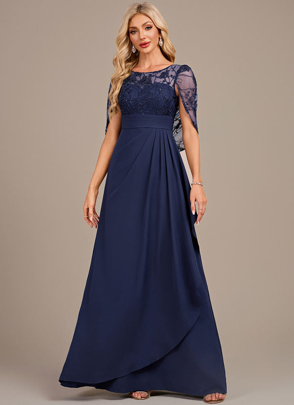 Robe Trapèze Élégance Marine Couture