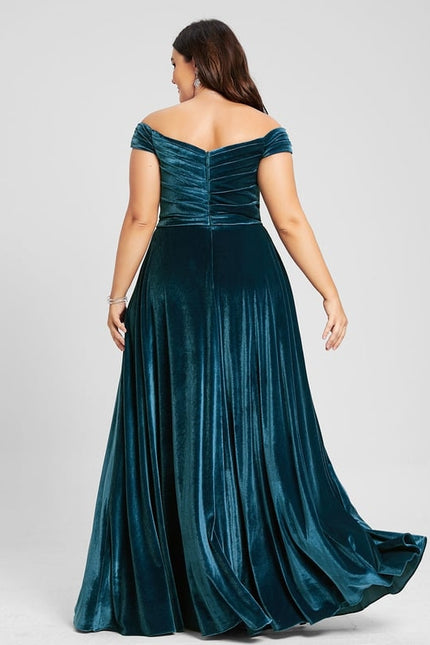Robe Trapèze Velours Émeraude - gallery 7