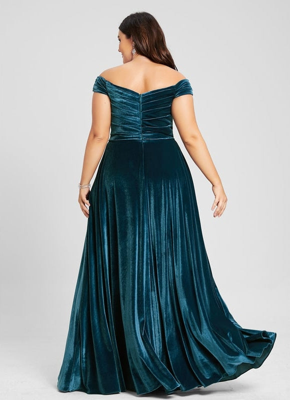 Robe Trapèze Velours Émeraude - gallery 7