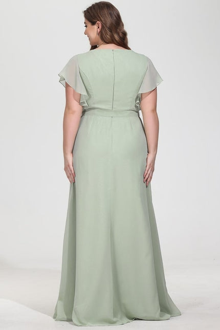 Robe Trapèze Mousseline Fendue - gallery 8