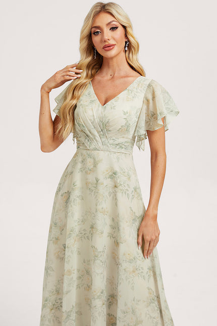 Robe Trapèze Mousseline Fendue - gallery 3