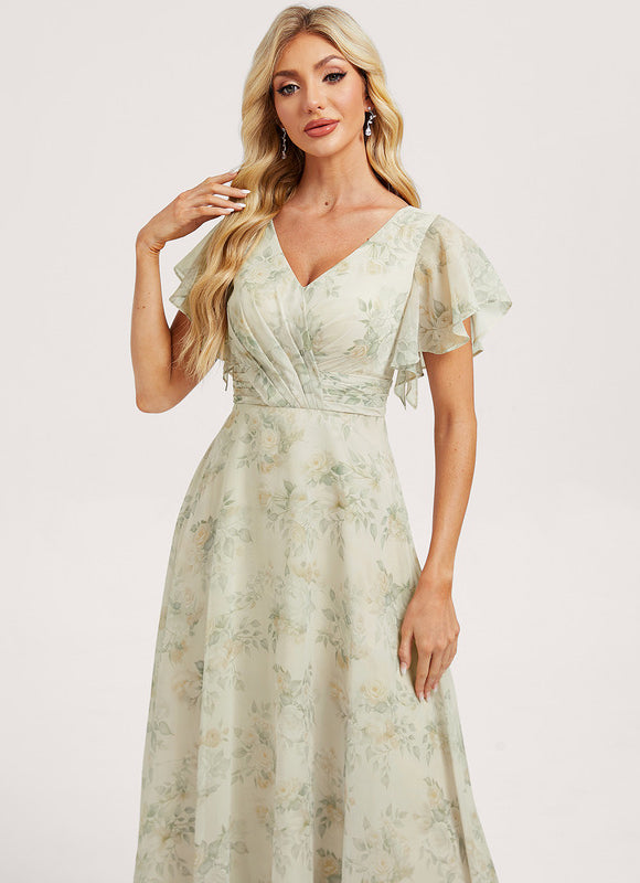 Robe Trapèze Mousseline Fendue - gallery 3