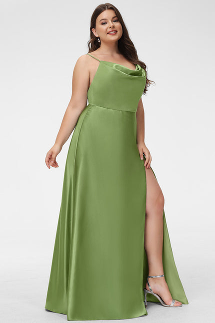 Robe Trapèze Satin Rose Élégante - gallery 7