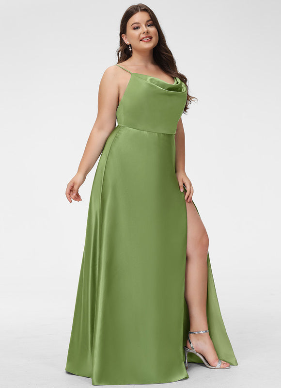 Robe Trapèze Satin Rose Élégante - gallery 7