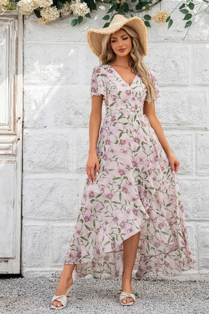 Robe Trapèze Florale Évoquée - gallery 1
