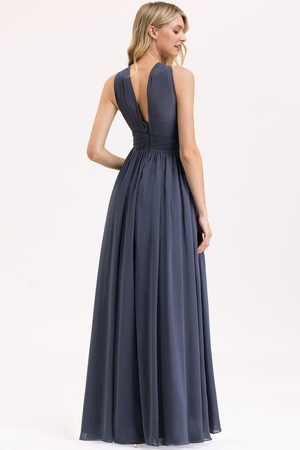 Robe Trapèze Mousseline Fendue - gallery 3